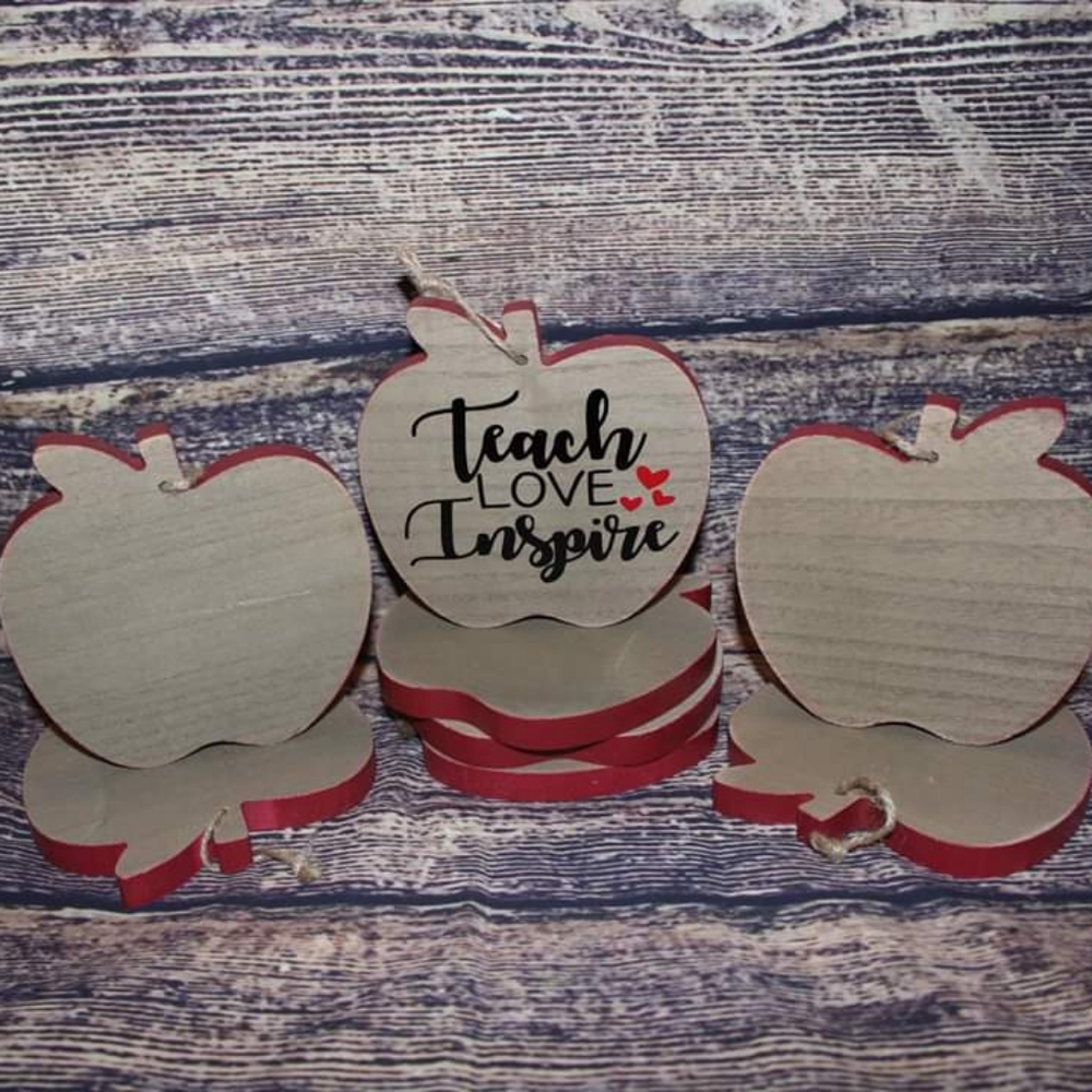 Teacher wooden ornaments